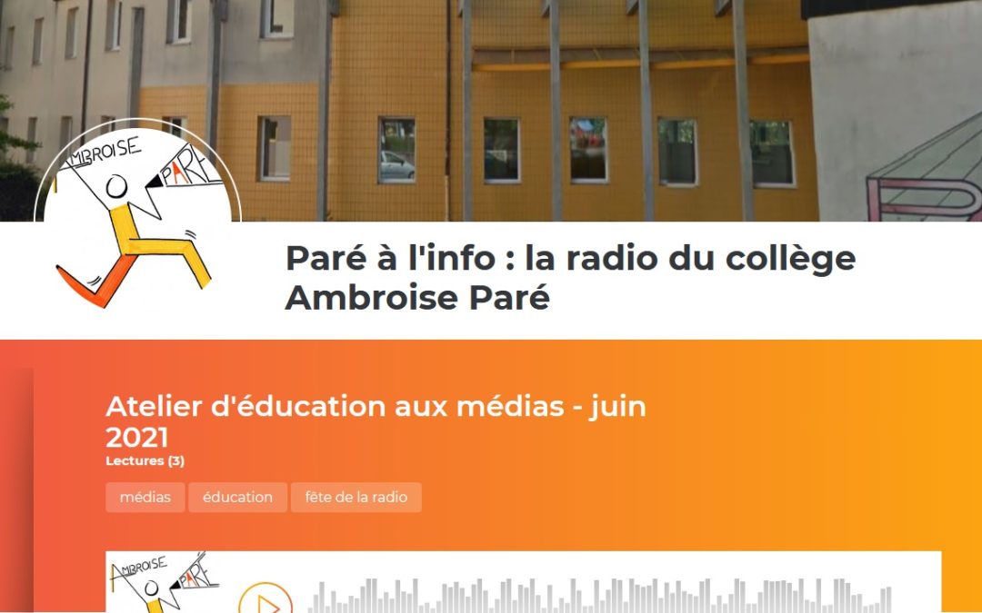 Une émission enregistrée par les 5e pour la fête de la radio